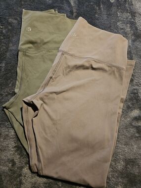 Lululemon High-Rise Leggings Duo - Olive & Taupe